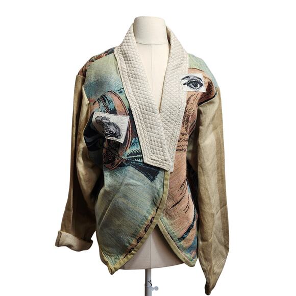 Tapestry One-of-a-Kind Upcycled Art Jacket - Picture 10 of 13